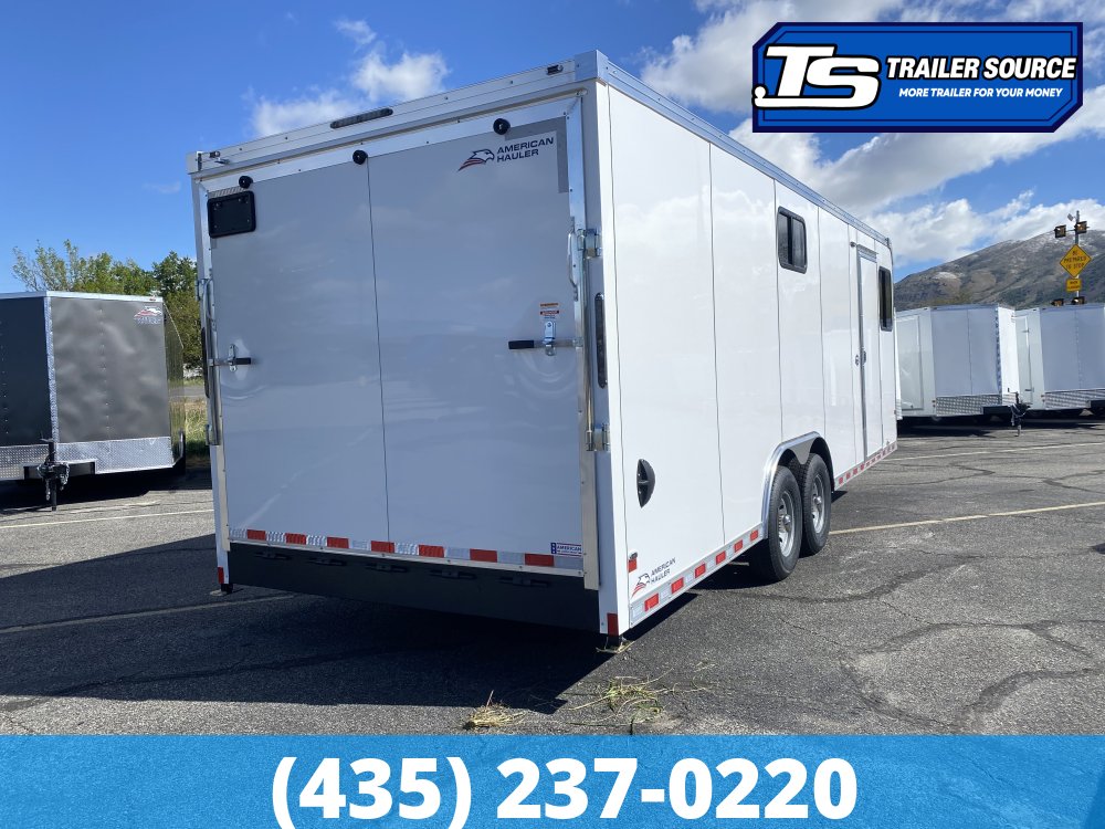 8.5x24 American Hauler Eagle HD Office Enclosed Cargo Trailer - 7'0" Interior - 14K GVWR - 110V Power, A/C Prep Package, Heater, Insulation, Ramp Door, Windows