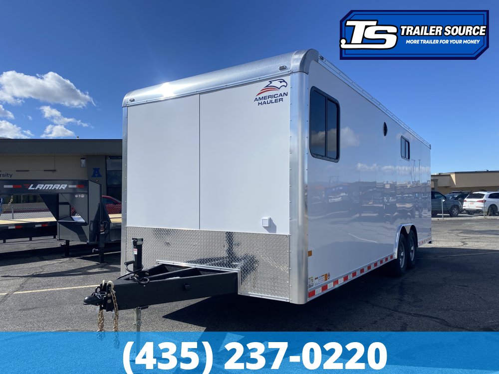8.5x24 American Hauler Eagle HD Office Enclosed Cargo Trailer - 7'0" Interior - 14K GVWR - 110V Power, A/C Prep Package, Heater, Insulation, Ramp Door, Windows