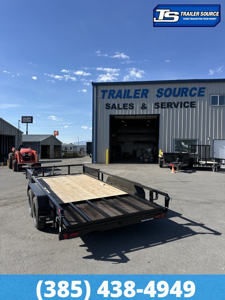 7x16 Sure-Trac Tube Top Utility Trailer - 7K GVWR - Ramp Gate