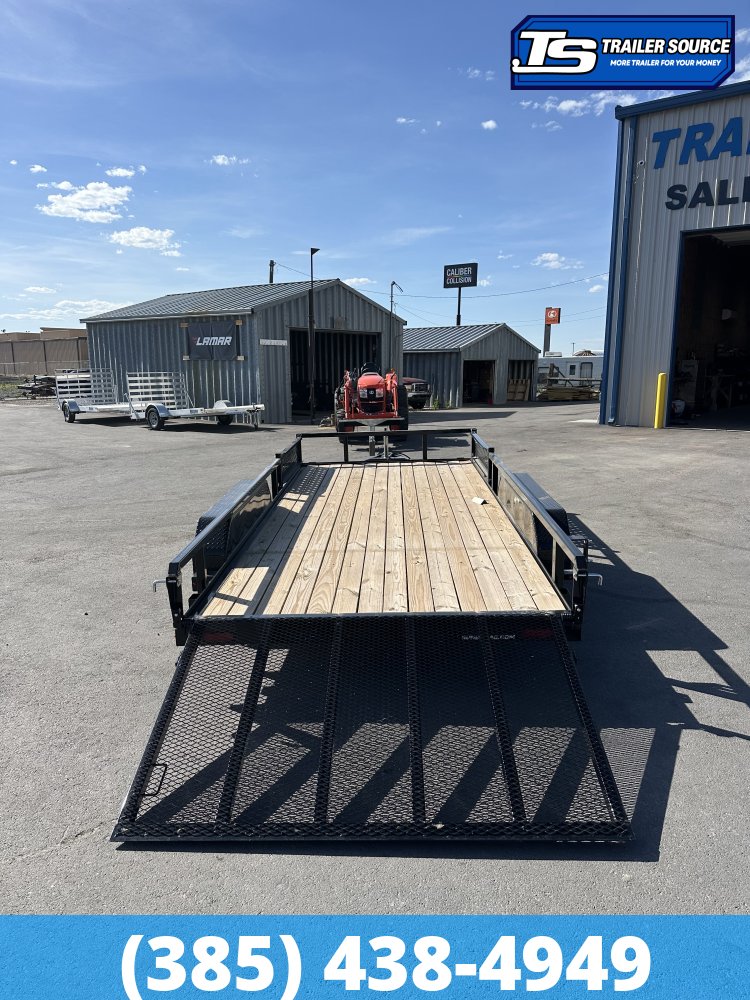 7x16 Sure-Trac Tube Top Utility Trailer - 7K GVWR - Ramp Gate