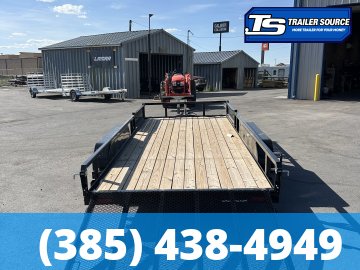 7x16 Sure-Trac Tube Top Utility Trailer - 7K GVWR - Ramp Gate