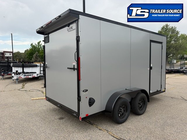 7x14 Look ST DLX Enclosed Cargo Trailer - 7'0" Interior - 7K GVWR - .080 PolyCor, Black Out Package, Ramp Door, Rear Spoiler w/ Load Lights