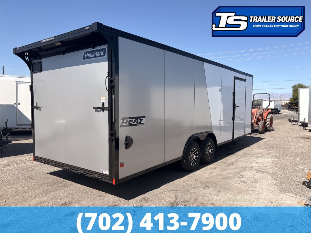 8.5x24 Haulmark Heat Enclosed Car Hauler Trailer - 7'0" Interior - 10K GVWR - .080 PolyCor, 2 Tone Color, Black Out Package
