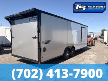 8.5x24 Haulmark Heat Enclosed Car Hauler Trailer - 7'0" Interior - 10K GVWR - .080 PolyCor, 2 Tone Color, Black Out Package