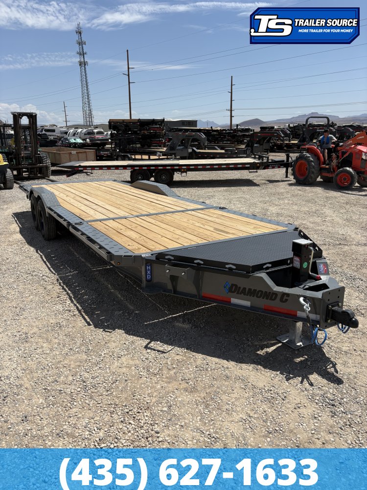 8.5x24 Diamond C HXD 208 Wide Body w/ Drive Over Fenders Tilt Trailer - 18K GVWR - ABS Brakes