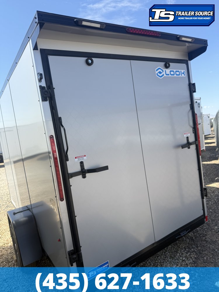 6x12 Look ST DLX Enclosed Cargo Trailer - 6'6" Interior - 3.5K GVWR - .080 PolyCor, Alloy Wheels, Black Out Package, Rear Spoiler w/ Load Lights