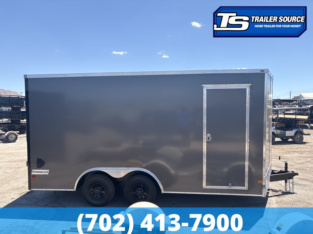 8.5x16 Haulmark Passport DELUXE Enclosed Cargo Trailer - 7'6" Interior - 7K GVWR - .080 PolyCor, Dovetail