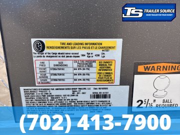 8.5x16 Haulmark Passport DELUXE Enclosed Cargo Trailer - 7'6" Interior - 7K GVWR - .080 PolyCor, Dovetail