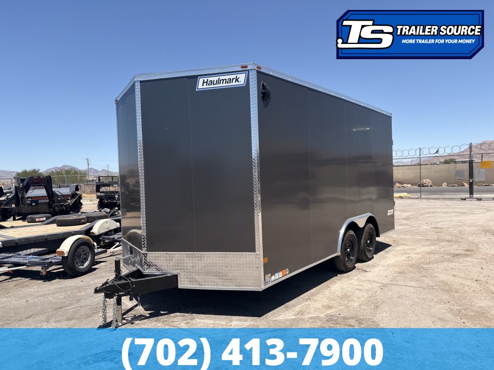 8.5x16 Haulmark Passport DELUXE Enclosed Cargo Trailer - 7'6" Interior - 7K GVWR - .080 PolyCor, Dovetail