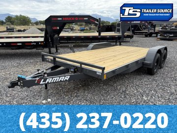 7x16 Lamar CE Flatbed Car Hauler Trailer - 7K GVWR -