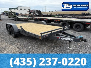 7x16 Lamar CE Flatbed Car Hauler Trailer - 7K GVWR -