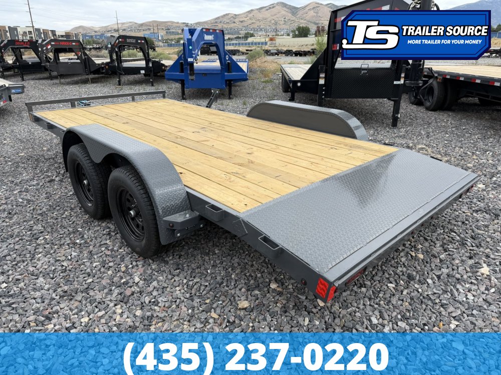 7x16 Lamar CE Flatbed Car Hauler Trailer - 7K GVWR -