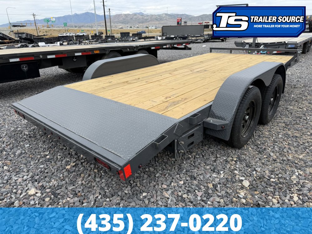 7x16 Lamar CE Flatbed Car Hauler Trailer - 7K GVWR -