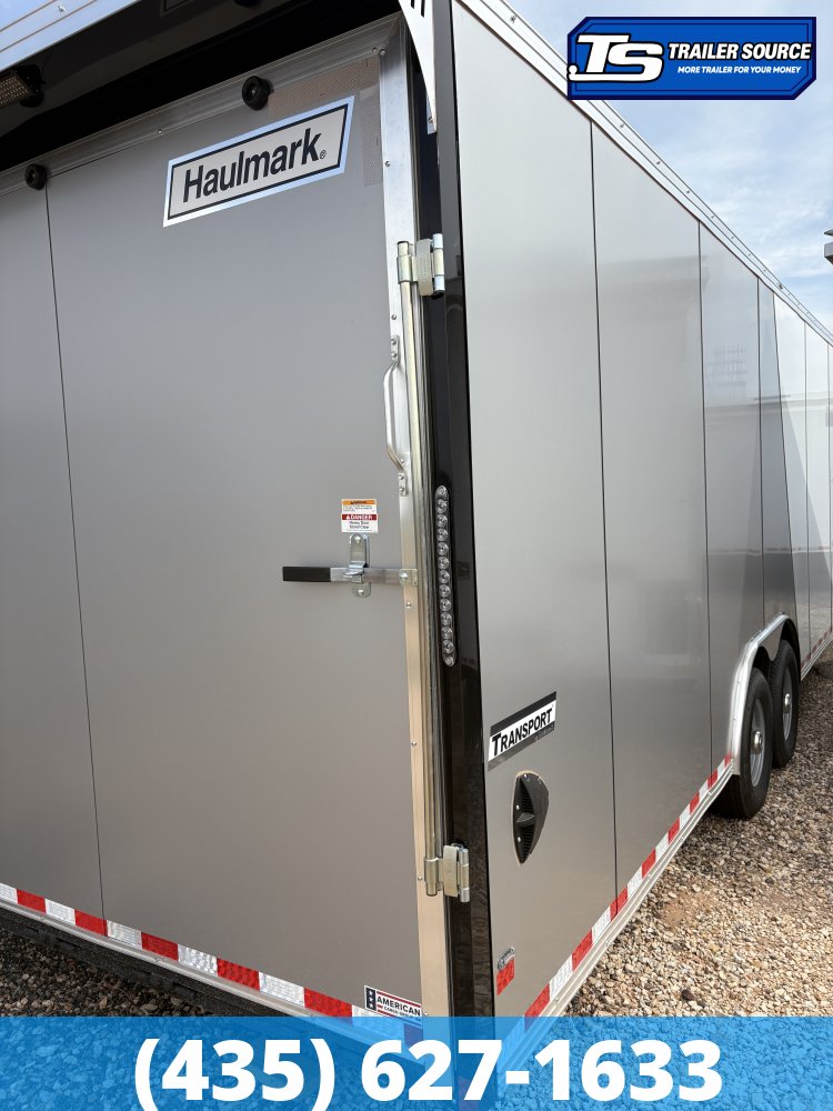 8.5x28 Haulmark Transport Enclosed Cargo Trailer - 7'6" Interior - 12K GVWR - .080 PolyCor, 2 Tone Color, Rear Spoiler w/ Load Lights