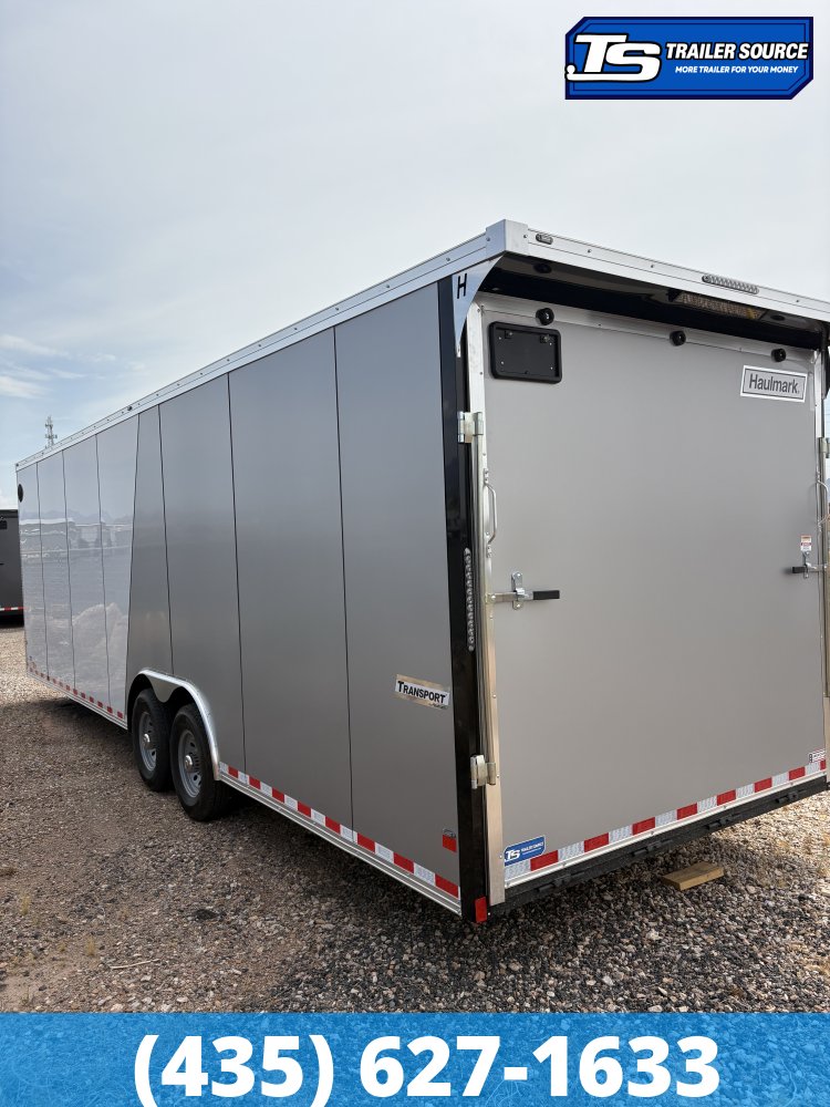 8.5x28 Haulmark Transport Enclosed Cargo Trailer - 7'6" Interior - 12K GVWR - .080 PolyCor, 2 Tone Color, Rear Spoiler w/ Load Lights