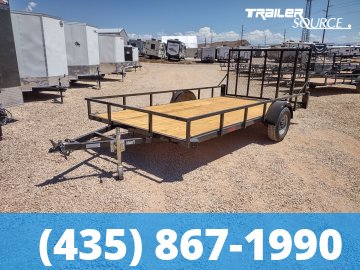 7x14 Echo EA-14-15 Single Axle Utility