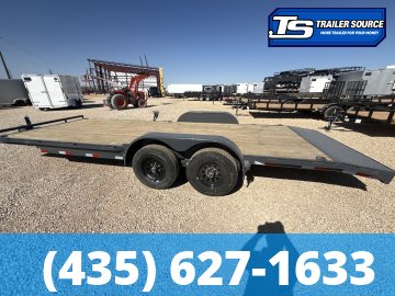 7x22 Lamar CC Flatbed Car Hauler Trailer - 10K GVWR D-Rings