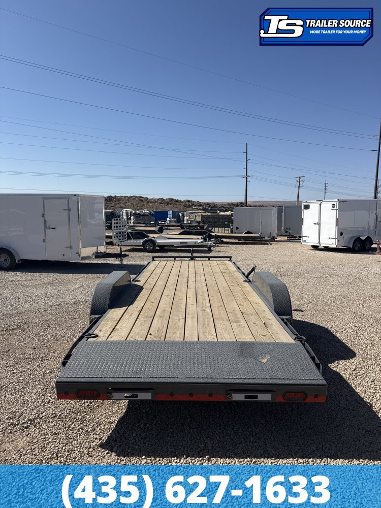 7x22 Lamar CC Flatbed Car Hauler Trailer - 10K GVWR D-Rings