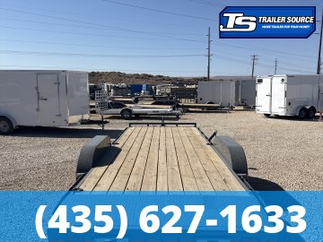 7x22 Lamar CC Flatbed Car Hauler Trailer - 10K GVWR D-Rings