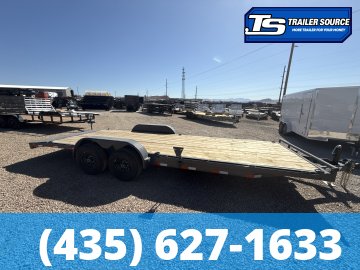 7x22 Lamar CC Flatbed Car Hauler Trailer - 10K GVWR D-Rings