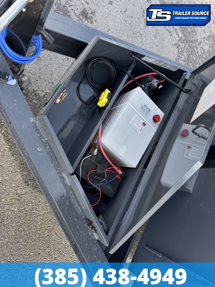 7x16 Lamar DT Dump Trailer - 48" Sides - 14K GVWR - Stabilizer Jacks, Telescopic