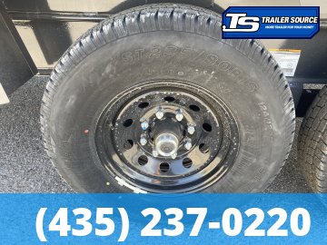 7x14 Lamar DT Dump Trailer - 36" Sides - 14K GVWR - Long Arm Tarp, Stabilizer Jacks, Telescopic