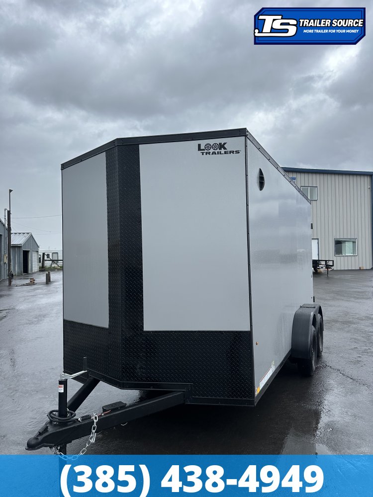 7x12 Look ST DLX Enclosed Cargo Trailer - 7'0" Interior - 7K GVWR - .080 PolyCor, Barn Doors, Black Out Package