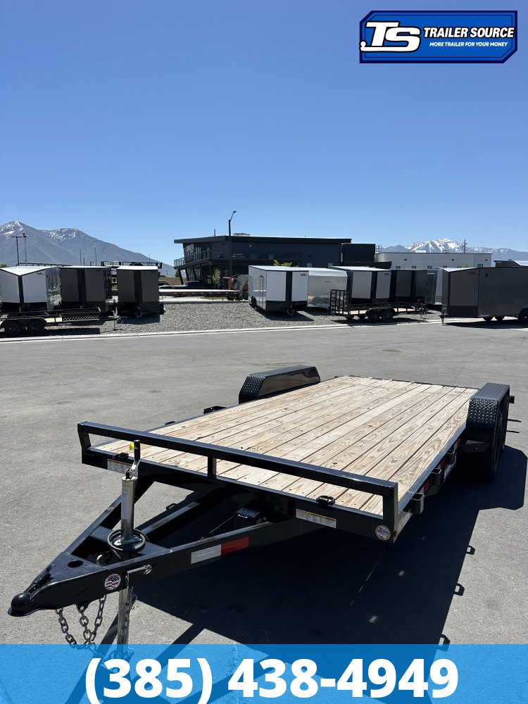 7x18 Sure-Trac C-Channel Flatbed Car Hauler Trailer - 7K GVWR -