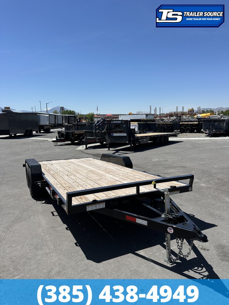 7x18 Sure-Trac C-Channel Flatbed Car Hauler Trailer - 7K GVWR -