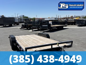 7x18 Sure-Trac C-Channel Flatbed Car Hauler Trailer - 7K GVWR -