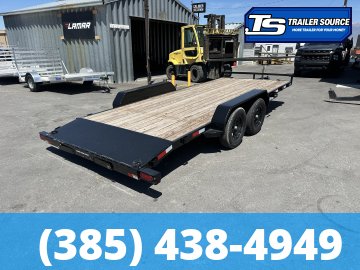 7x18 Sure-Trac C-Channel Flatbed Car Hauler Trailer - 7K GVWR -