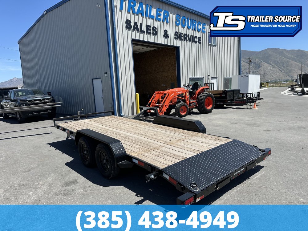 7x18 Sure-Trac C-Channel Flatbed Car Hauler Trailer - 7K GVWR -