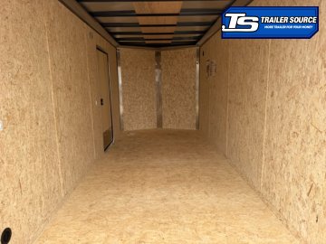 7x16 Look ST DLX Enclosed Cargo Trailer - 7'0" Interior - 7K GVWR - .080 PolyCor, Black Out Package, Ramp Door, Rear Spoiler w/ Load Lights, Roadside Door