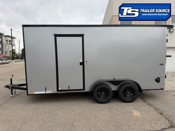 7x16 Look ST DLX Enclosed Cargo Trailer - 7'0" Interior - 7K GVWR - .080 PolyCor, Black Out Package, Ramp Door, Rear Spoiler w/ Load Lights, Roadside Door