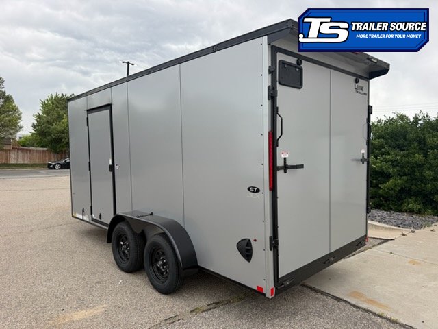 7x16 Look ST DLX Enclosed Cargo Trailer - 7'0" Interior - 7K GVWR - .080 PolyCor, Black Out Package, Ramp Door, Rear Spoiler w/ Load Lights, Roadside Door