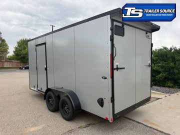 7x16 Look ST DLX Enclosed Cargo Trailer - 7'0" Interior - 7K GVWR - .080 PolyCor, Black Out Package, Ramp Door, Rear Spoiler w/ Load Lights, Roadside Door