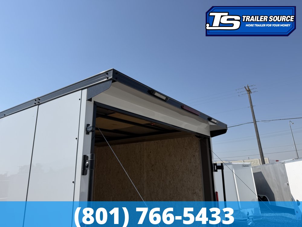 7x16 Look ST DLX Enclosed Cargo Trailer - 7'0" Interior - 7K GVWR - .080 PolyCor, Black Out Package, Rear Spoiler w/ Load Lights, Roadside Door