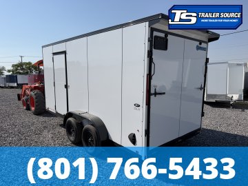 7x16 Look ST DLX Enclosed Cargo Trailer - 7'0" Interior - 7K GVWR - .080 PolyCor, Black Out Package, Rear Spoiler w/ Load Lights, Roadside Door