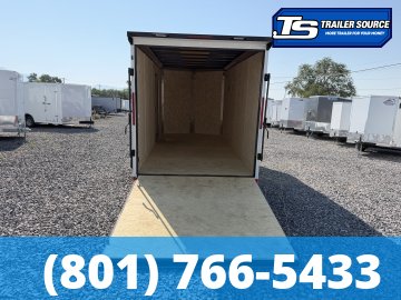 7x16 Look ST DLX Enclosed Cargo Trailer - 7'0" Interior - 7K GVWR - .080 PolyCor, Black Out Package, Rear Spoiler w/ Load Lights, Roadside Door