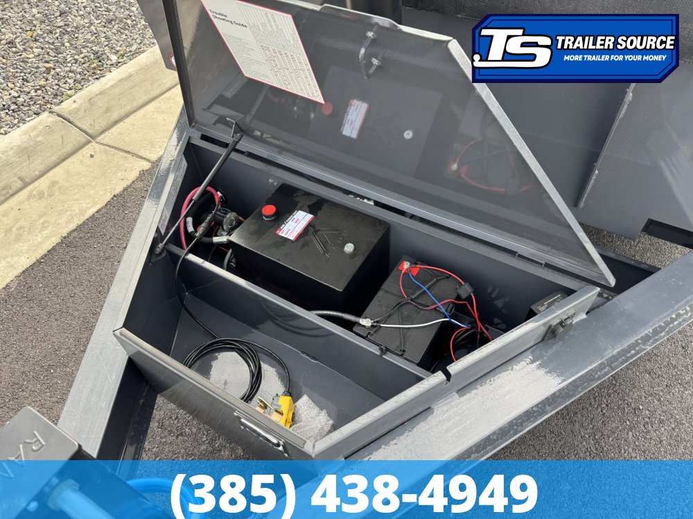 7x14 Lamar DT Dump Trailer - 24" Sides - 14K GVWR - Stabilizer Jacks, Telescopic