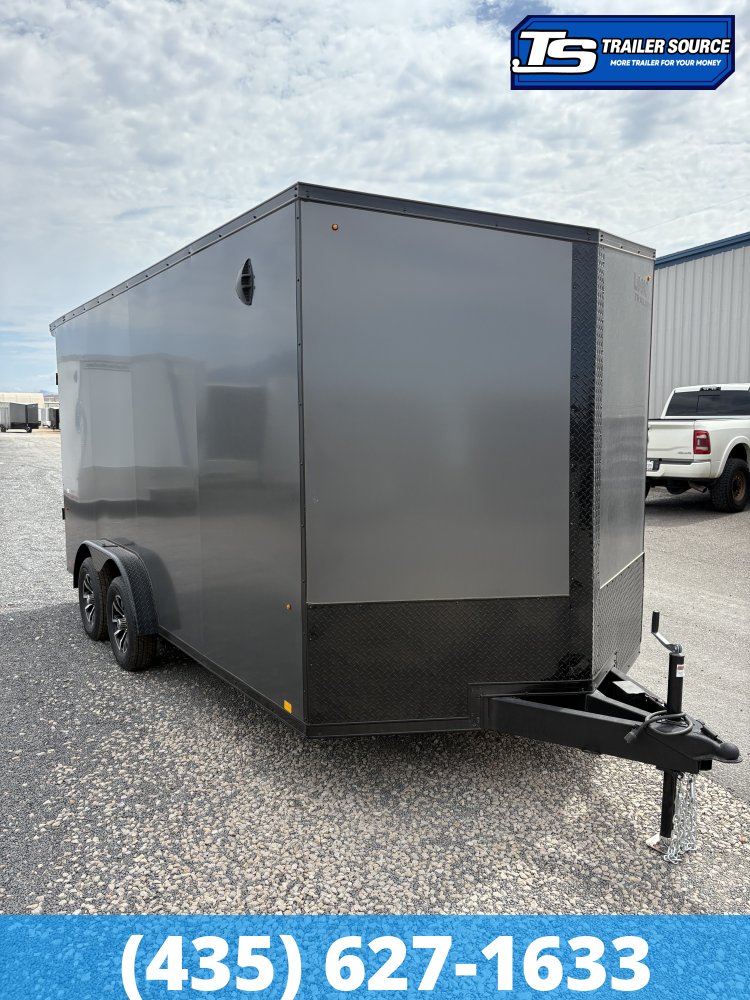 7.5x16 Look Element SE Enclosed Cargo Trailer - 7'0" Interior - 7K GVWR - .080 PolyCor, Alloy Wheels, Black Out Package, Rear Spoiler w/ Load Lights