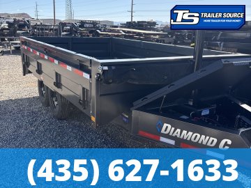 8x14 Diamond C DOD 207 Deckover Dump Trailer - 24" Sides - 15.5K GVWR -