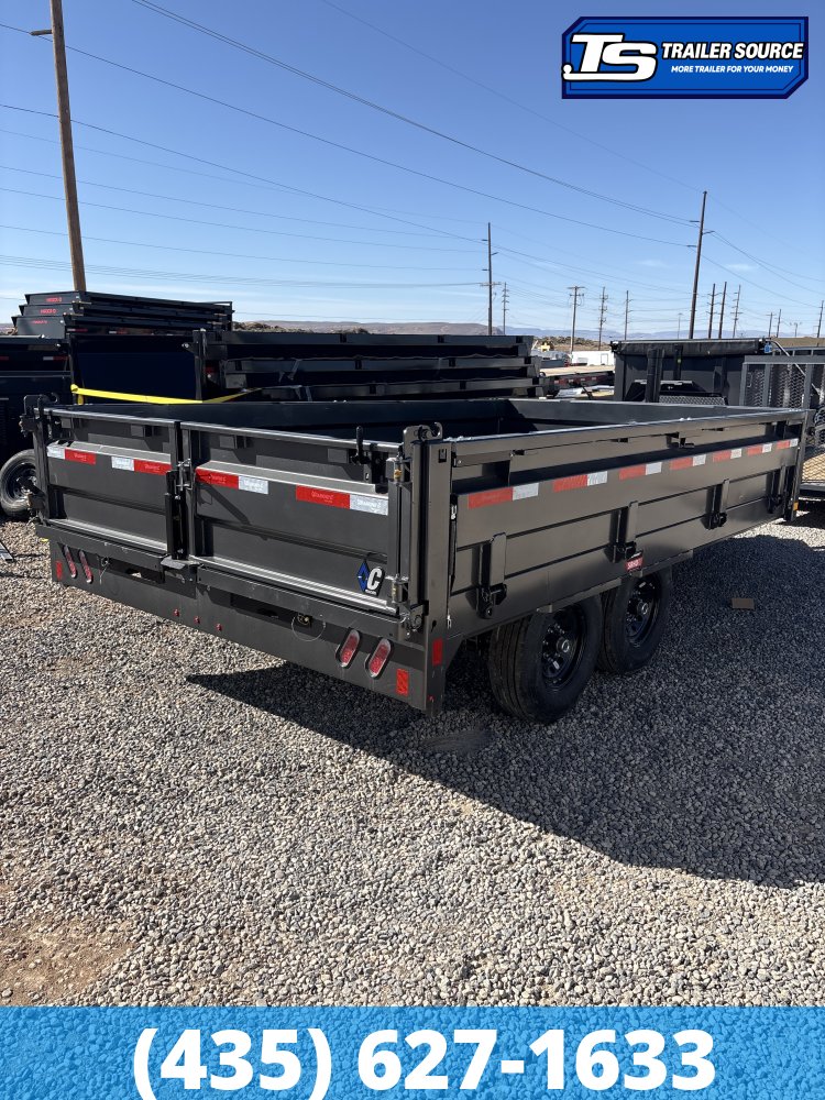 8x14 Diamond C DOD 207 Deckover Dump Trailer - 24" Sides - 15.5K GVWR -