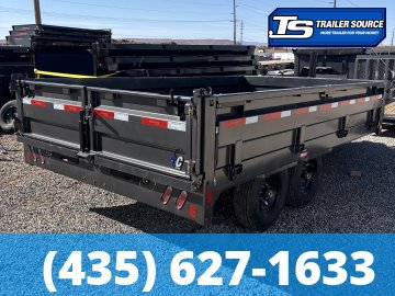 8x14 Diamond C DOD 207 Deckover Dump Trailer - 24" Sides - 15.5K GVWR -