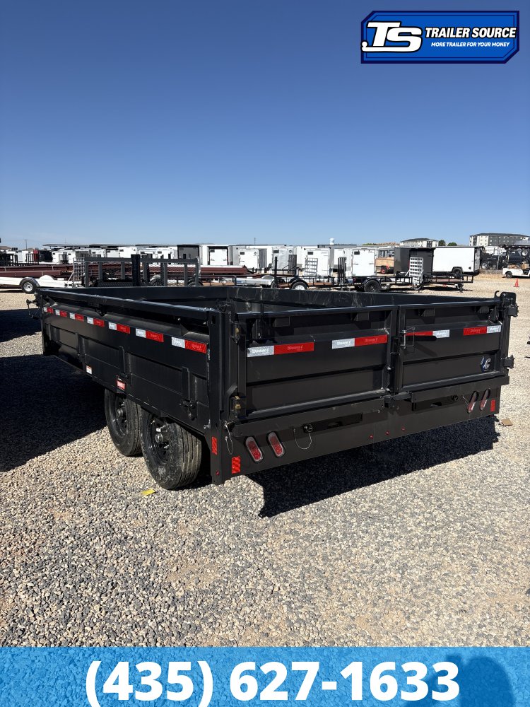 8x14 Diamond C DOD 207 Deckover Dump Trailer - 24" Sides - 15.5K GVWR -