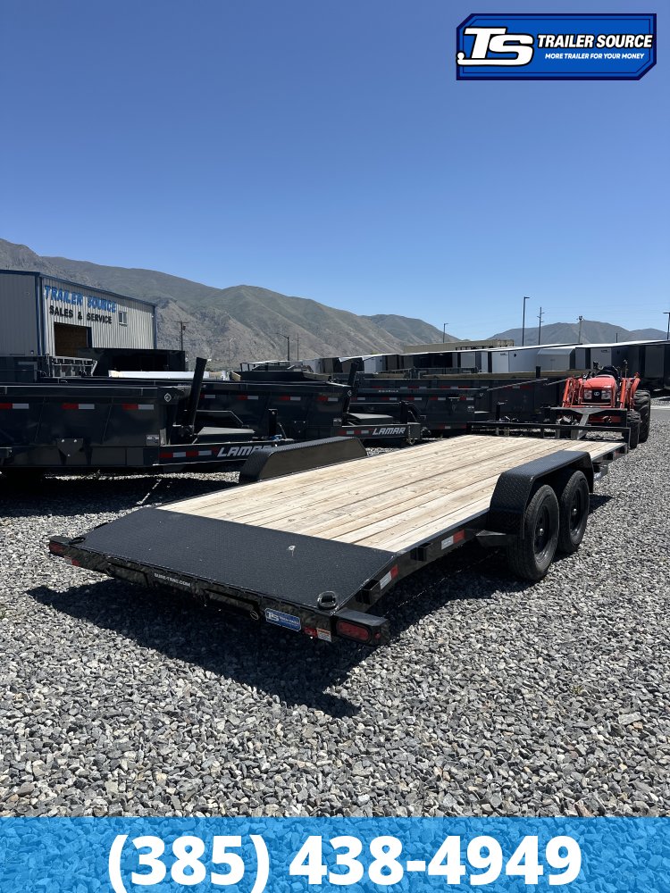 7x20 Sure-Trac C-Channel Flatbed Car Hauler Trailer - 7K GVWR -