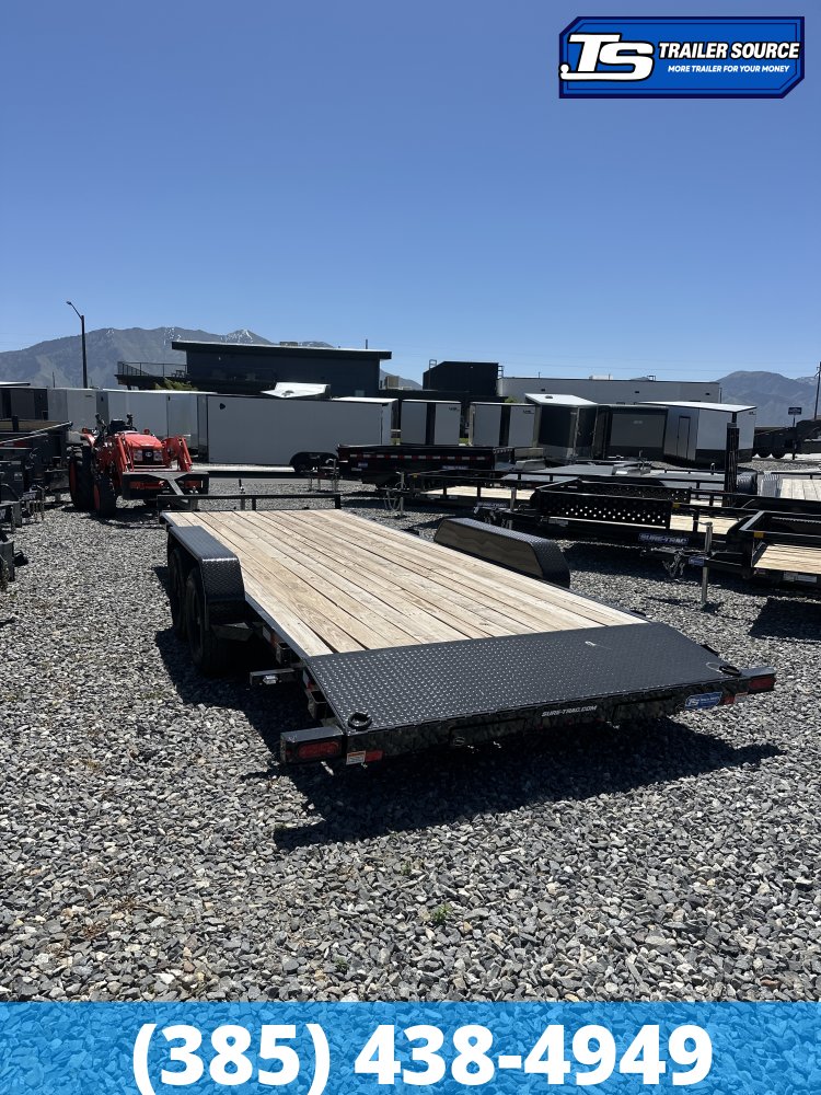 7x20 Sure-Trac C-Channel Flatbed Car Hauler Trailer - 7K GVWR -