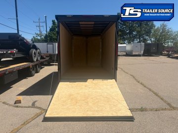 7x16 Look ST DLX Enclosed Cargo Trailer - 7'0" Interior - 7K GVWR - .080 PolyCor, Black Out Package, Ramp Door, Rear Spoiler w/ Load Lights