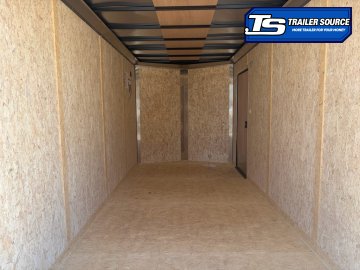 7x16 Look ST DLX Enclosed Cargo Trailer - 7'0" Interior - 7K GVWR - .080 PolyCor, Black Out Package, Ramp Door, Rear Spoiler w/ Load Lights