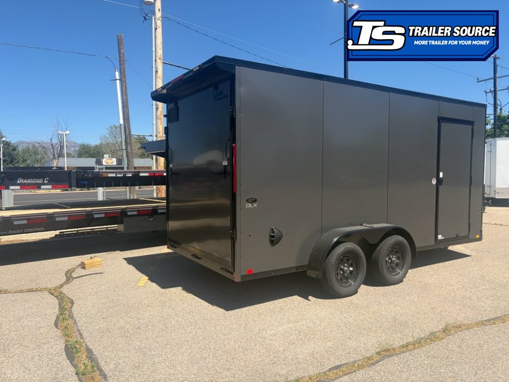 7x16 Look ST DLX Enclosed Cargo Trailer - 7'0" Interior - 7K GVWR - .080 PolyCor, Black Out Package, Ramp Door, Rear Spoiler w/ Load Lights